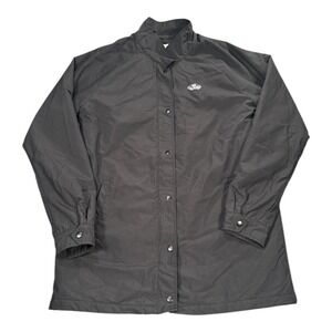 Vans Mens Black‎ Nylon Snap Front Coach Jacket Size L Lightweight Casual